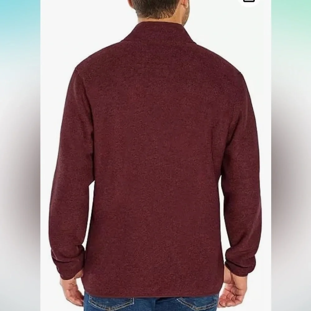 NWT Eddie Bauer Men's 1/4 Snap Sweater Fleece Pullover